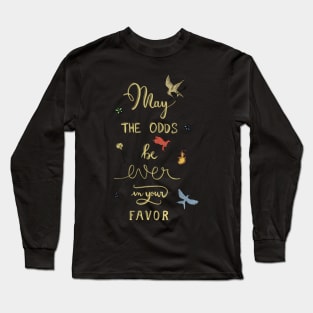 Hunger Games quality calligraphy - gold version Long Sleeve T-Shirt